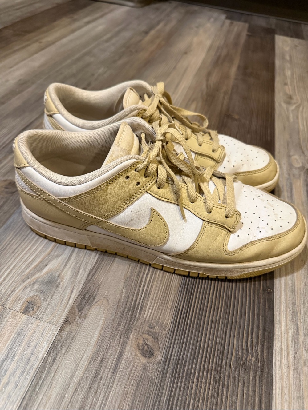 Nike Cream and White Dunks